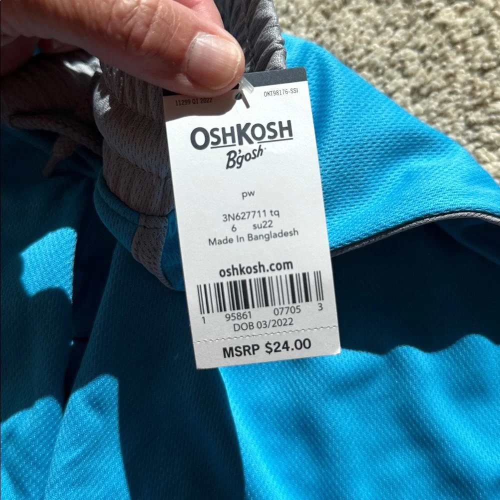 NWT OshKosh B'gosh boys Blue and Gray Shorts size 6